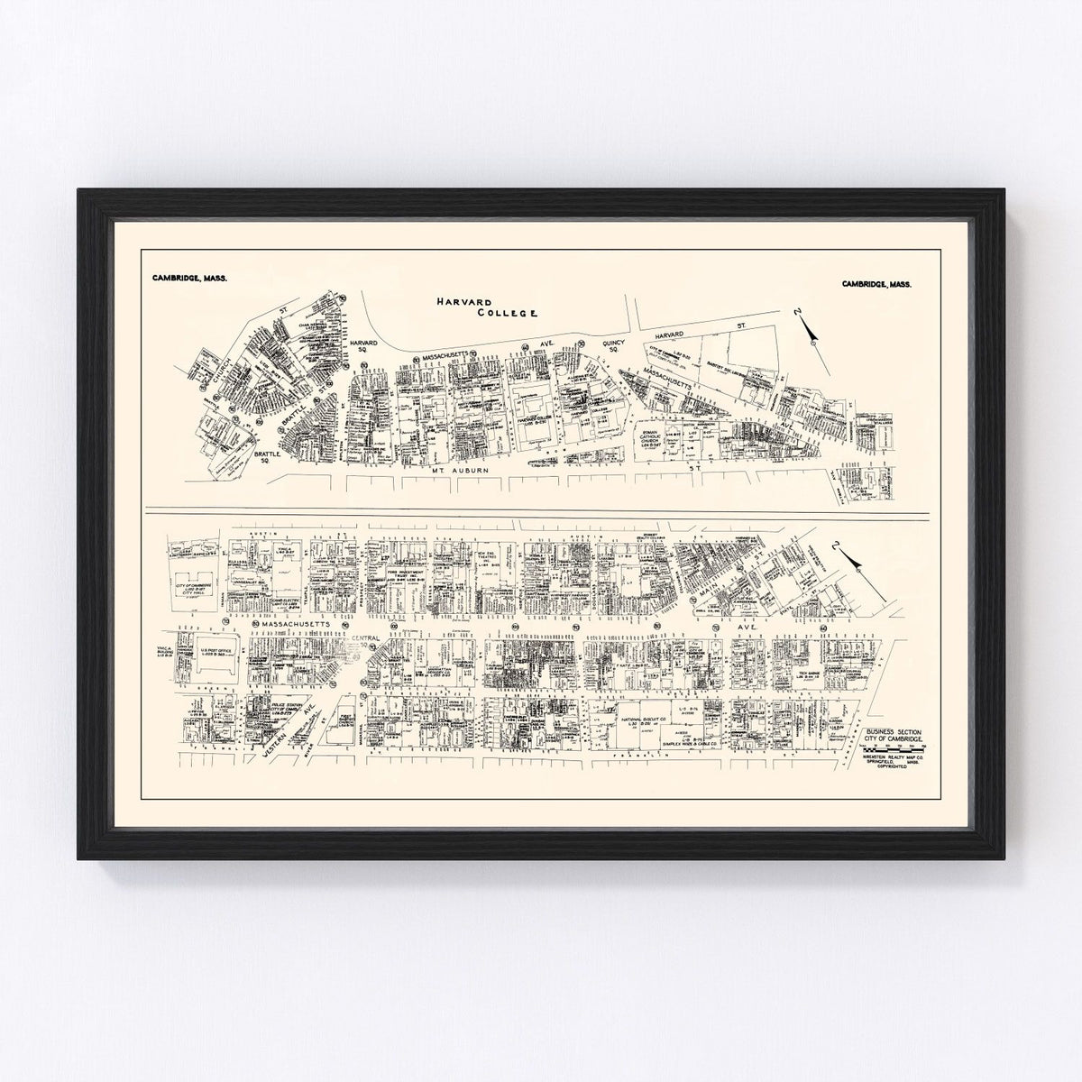 Cambridge Vintage Map 1946