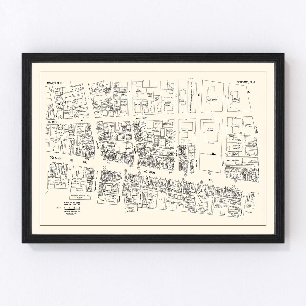Concord Vintage Map 1946