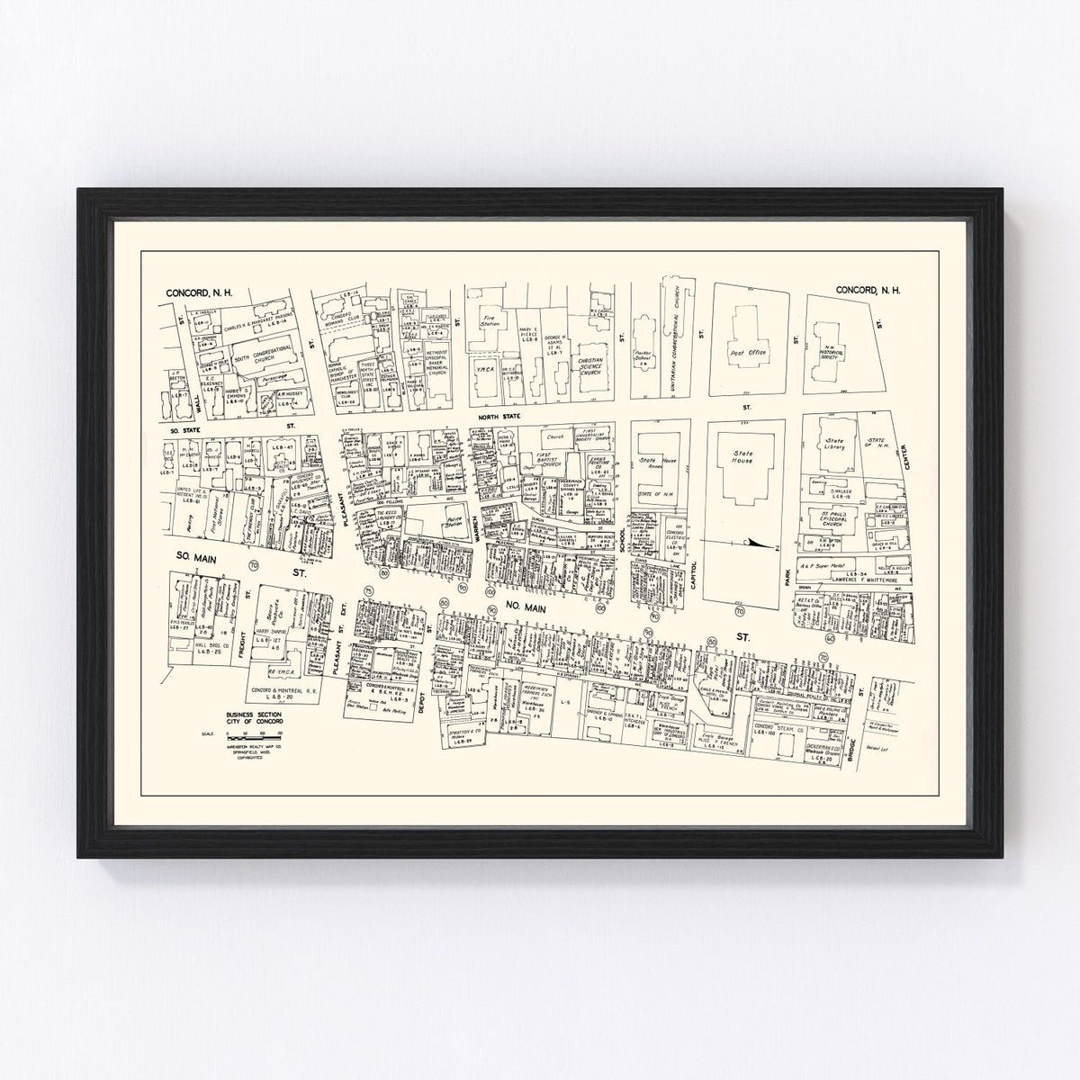 Concord Vintage Map 1946