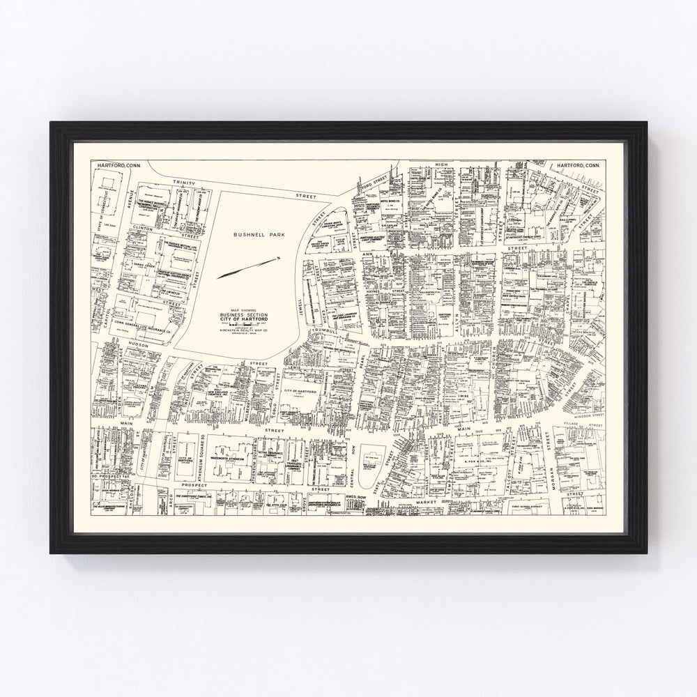 Hartford Vintage Map 1946