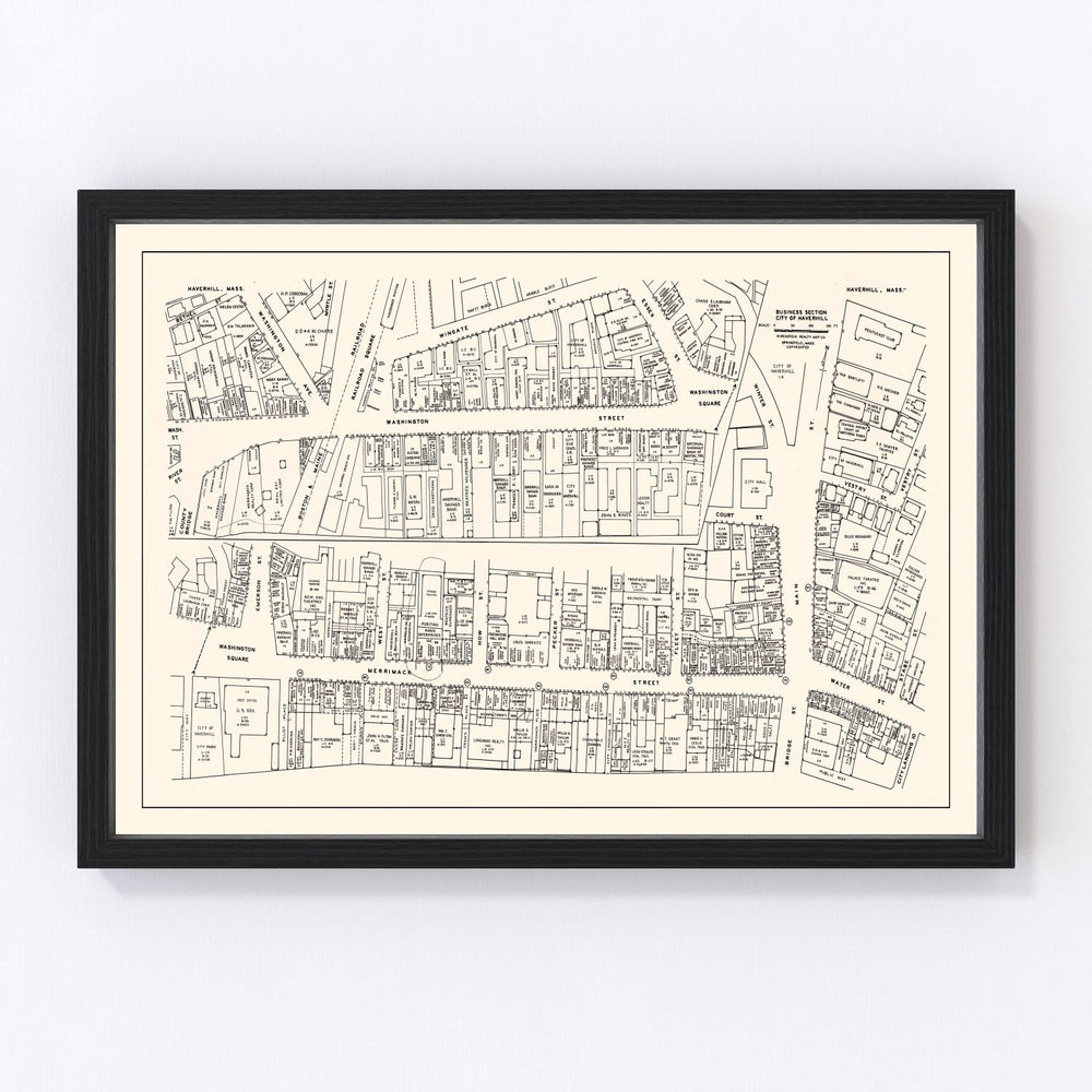 Haverhill Vintage Map 1946