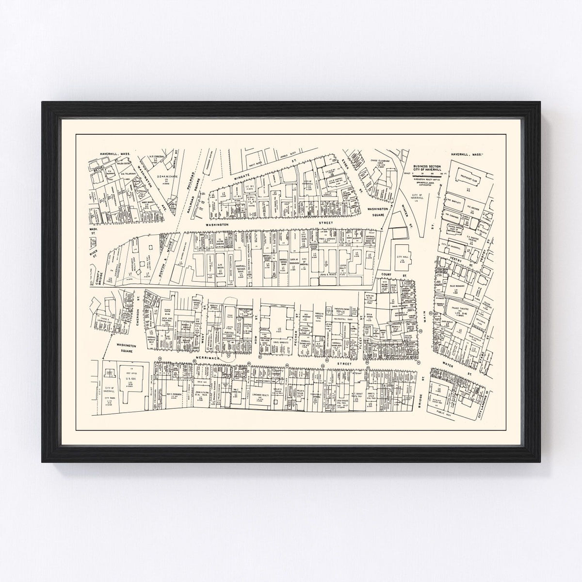 Haverhill Vintage Map 1946