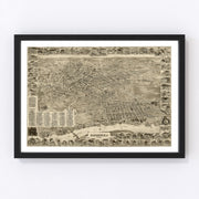 Elizabeth Vintage Map 1898