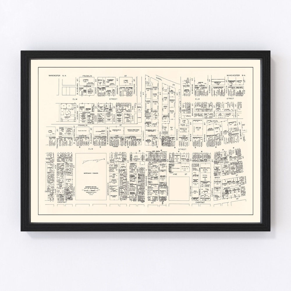 Manchester Vintage Map 1946