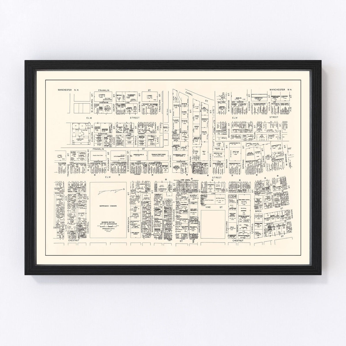 Manchester Vintage Map 1946
