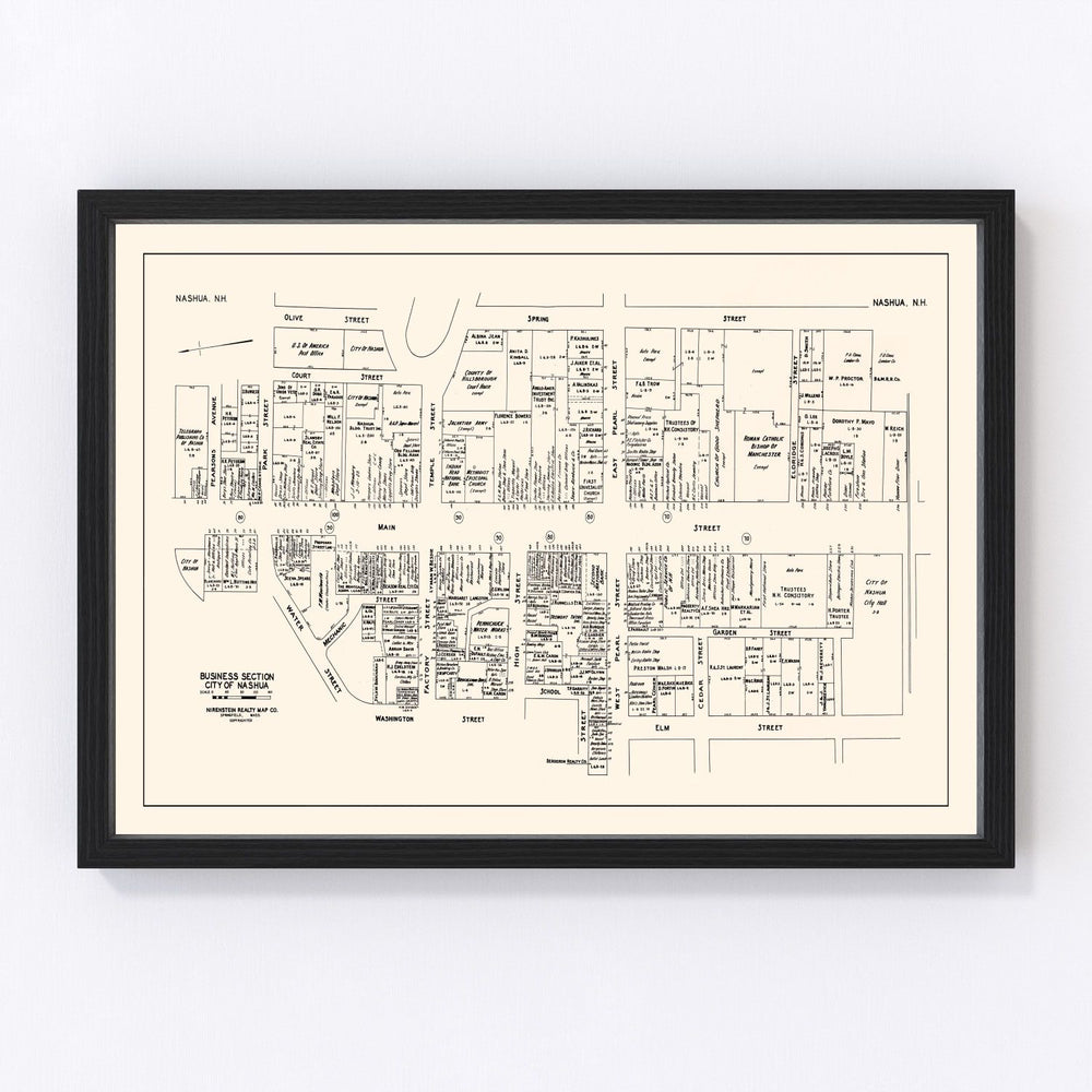 Nashua Vintage Map 1946