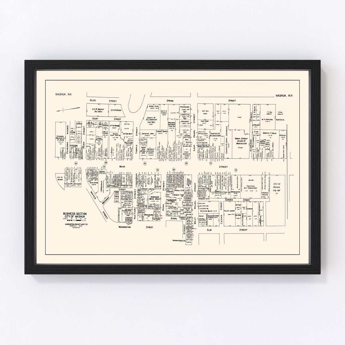 Nashua Vintage Map 1946