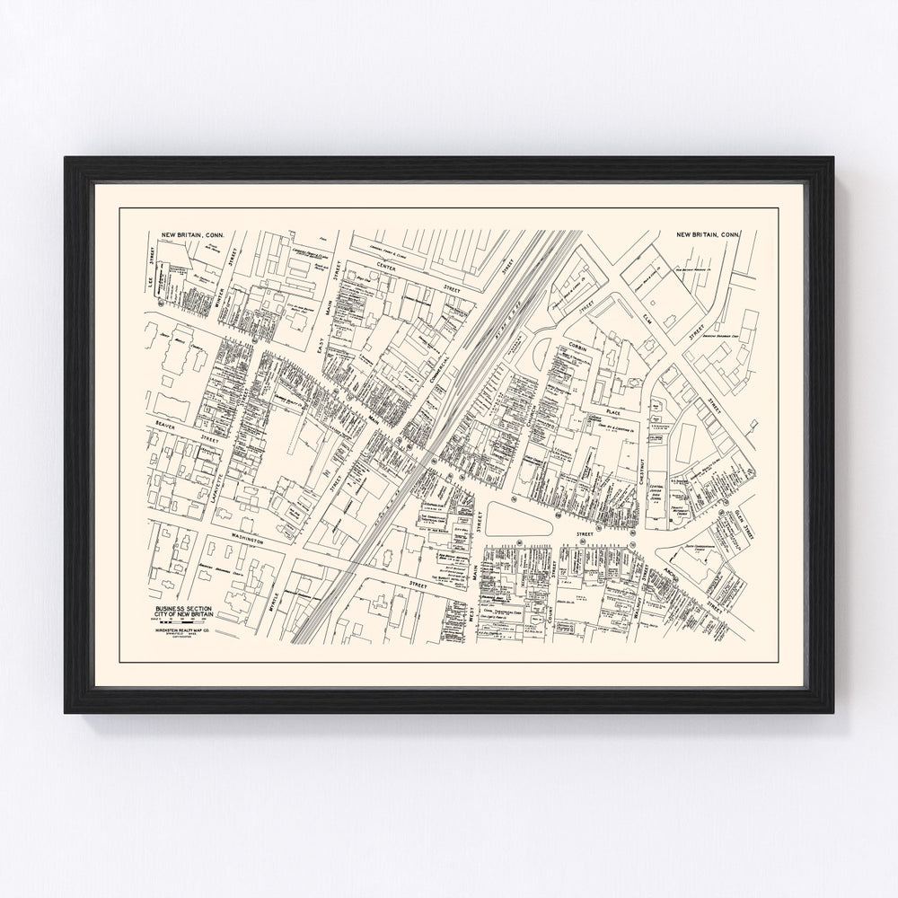 New Britain Vintage Map 1946