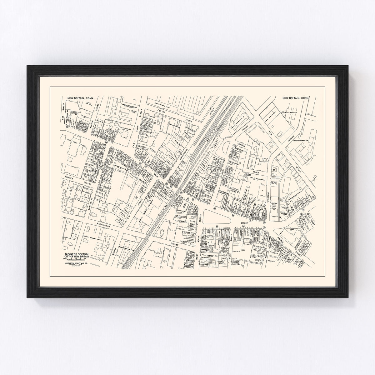 New Britain Vintage Map 1946