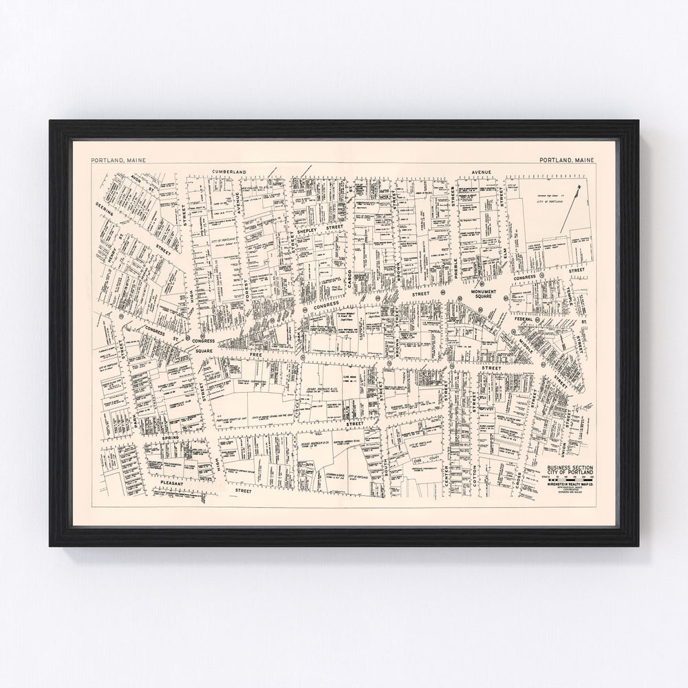 Portland Vintage Map 1946