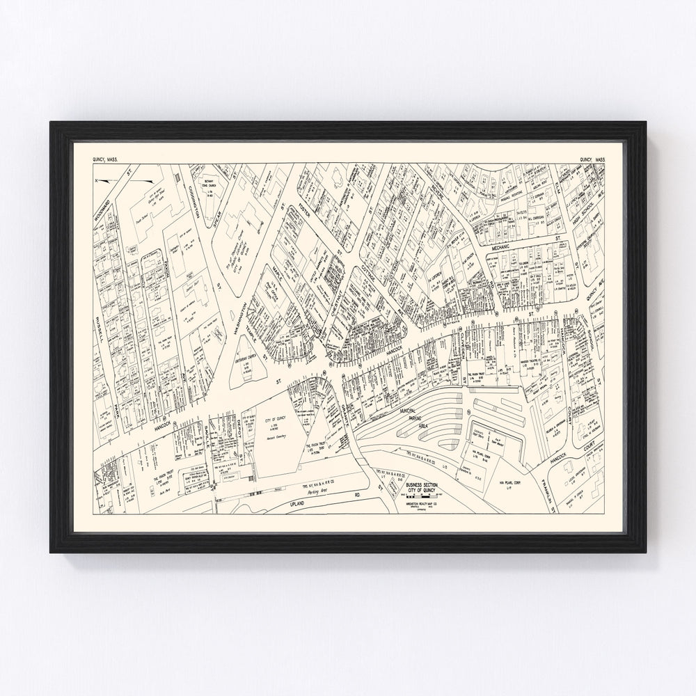 Quincy Vintage Map 1946