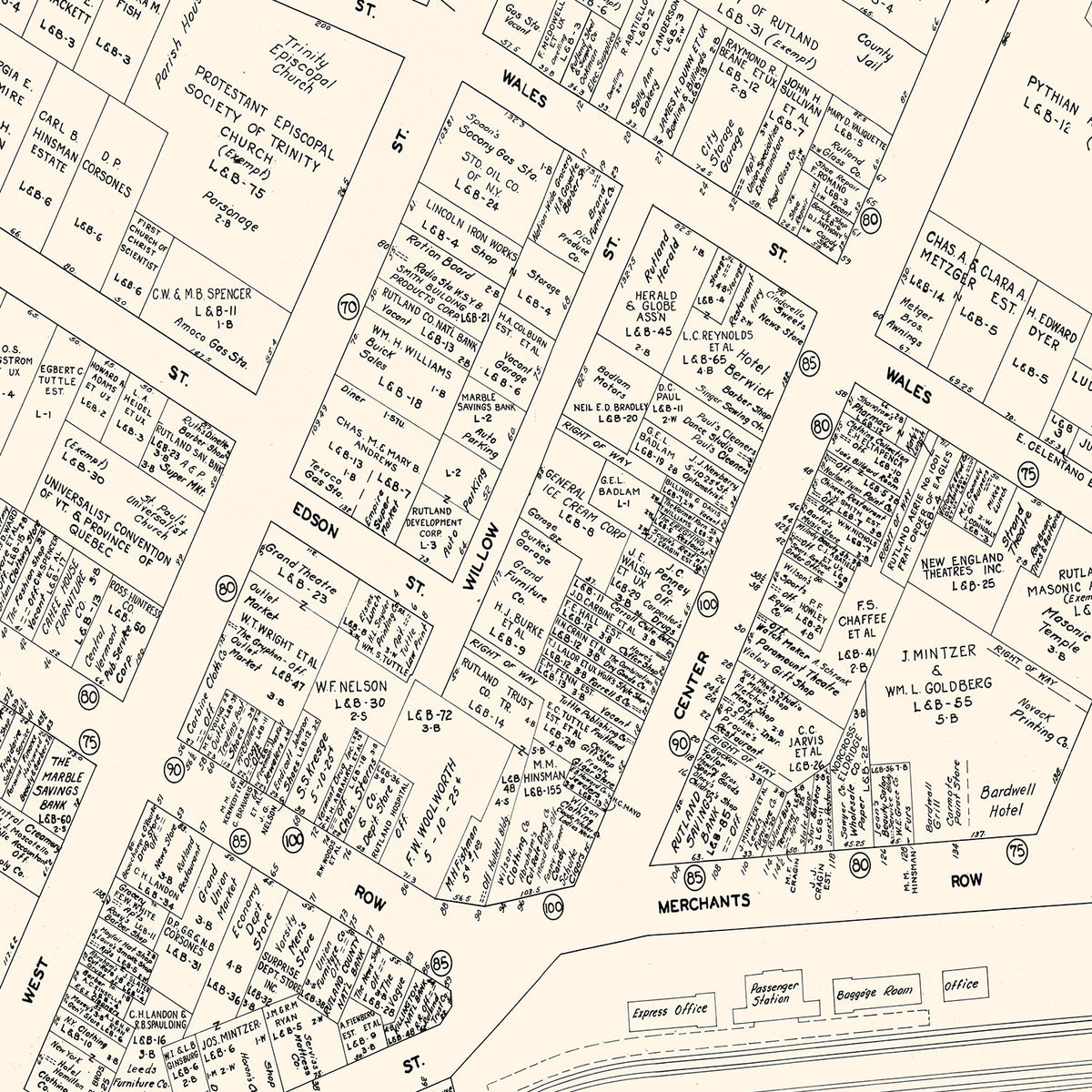 Vintage Rutland Vermont Maps