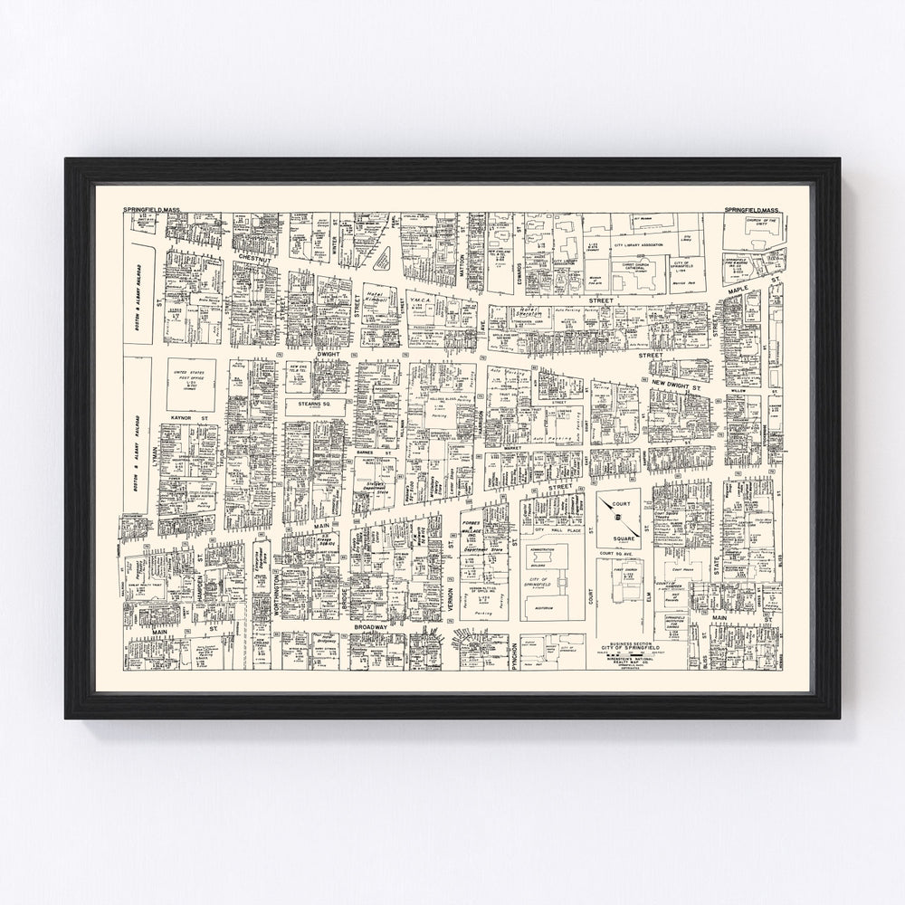 Springfield Vintage Map 1946
