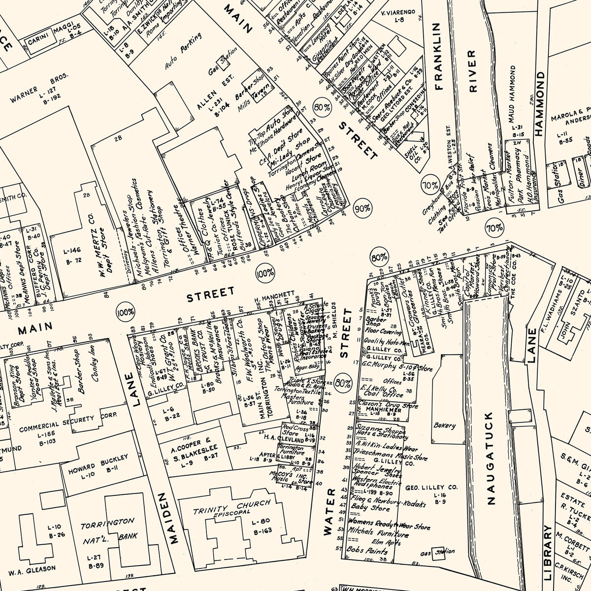 Vintage Torrington Connecticut Maps