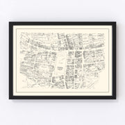 Worcester Vintage Map 1946