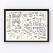 Chester Vintage Map 1950