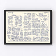 Harrisburg Vintage Map 1950