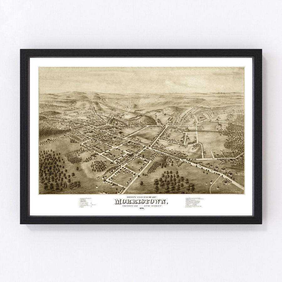 Morristown Vintage Map 1876