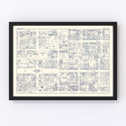 Reading Vintage Map 1950