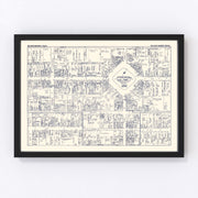 Wilkes-Barre Vintage Map 1950
