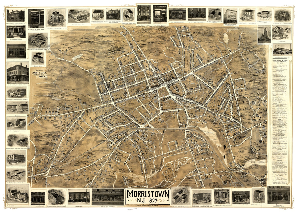 Preview of Vintage Map of Morristown, New Jersey 1899