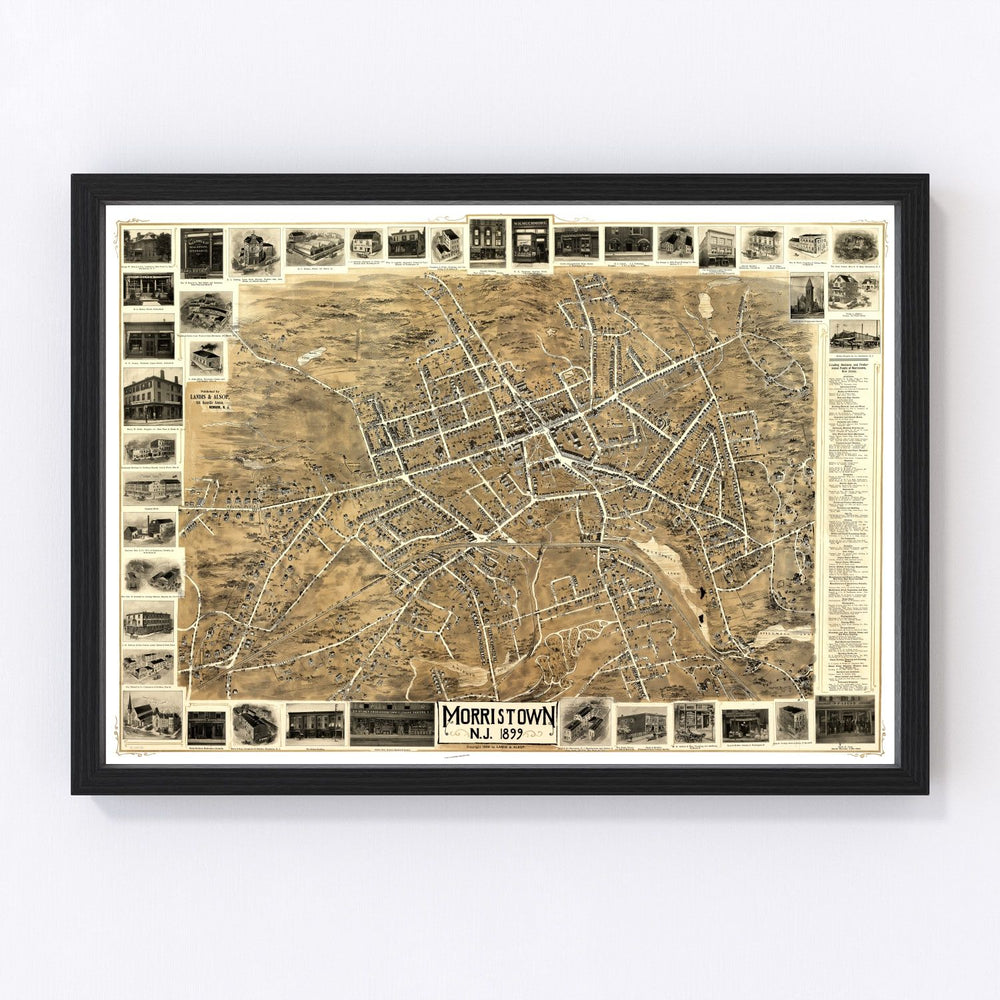 Morristown Vintage Map 1899