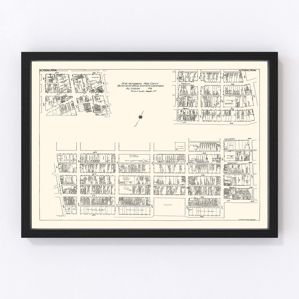 Altoona Vintage Map 1929