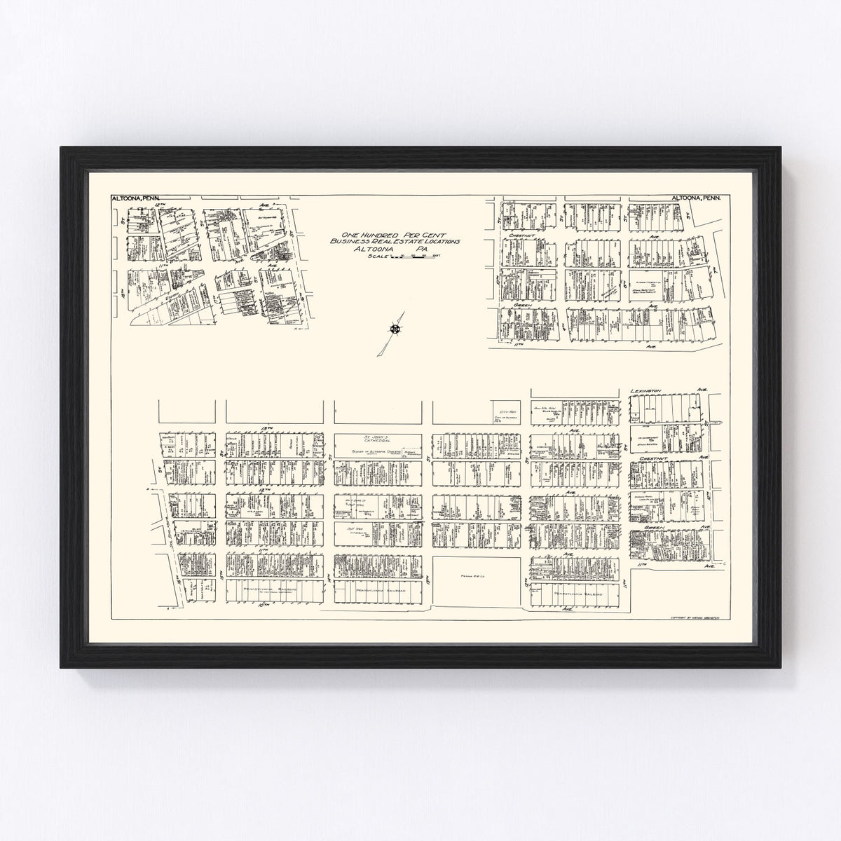 Altoona Vintage Map 1929