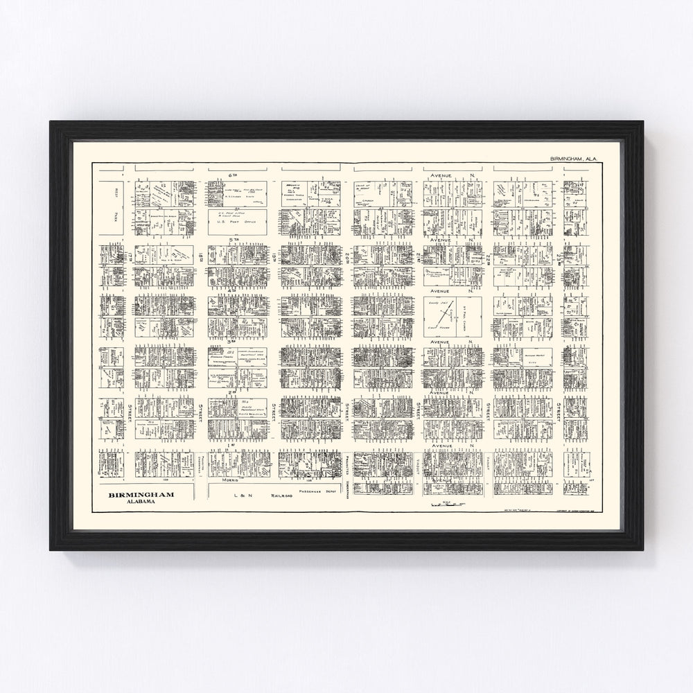 Birmingham Vintage Map 1929