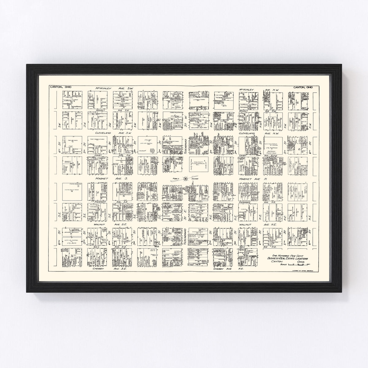 Canton Vintage Map 1929