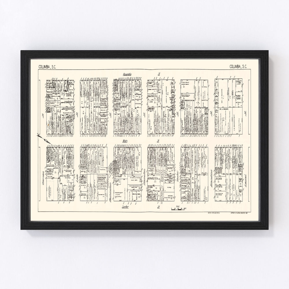 Columbia Vintage Map 1929