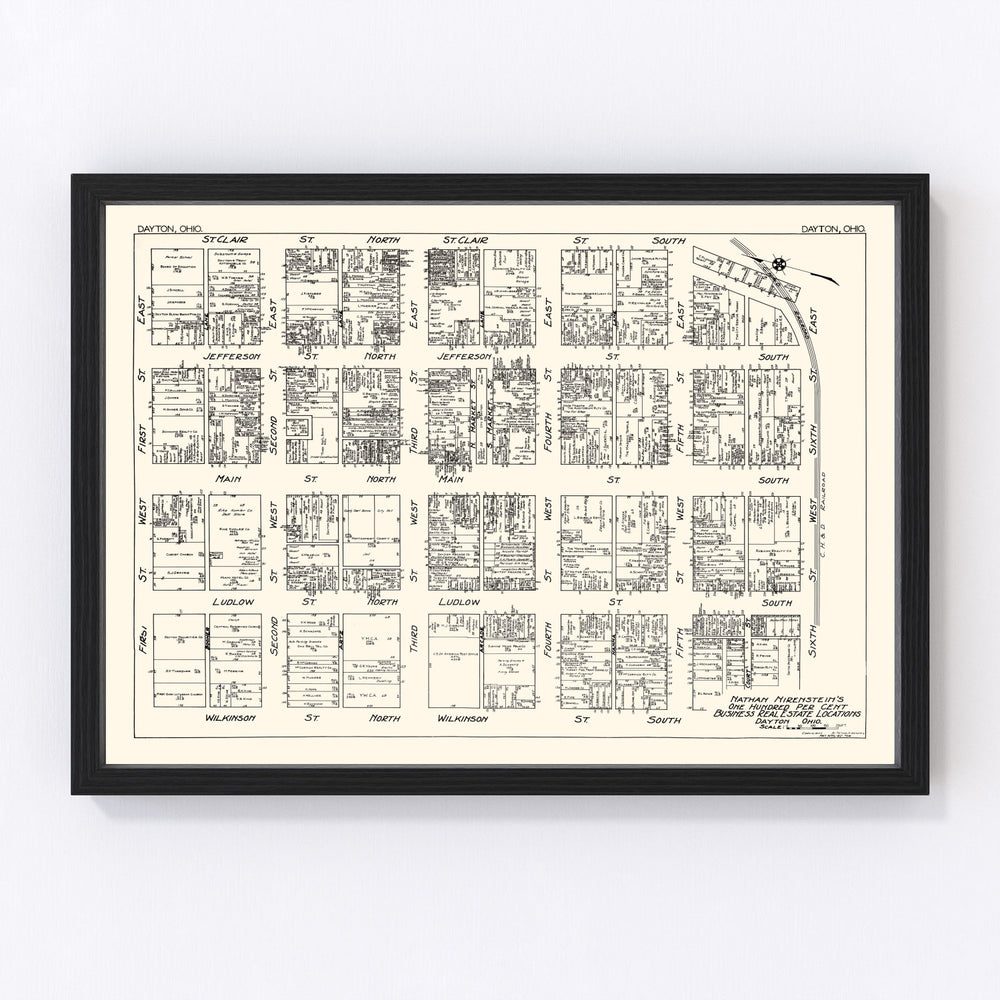 Dayton Vintage Map 1929