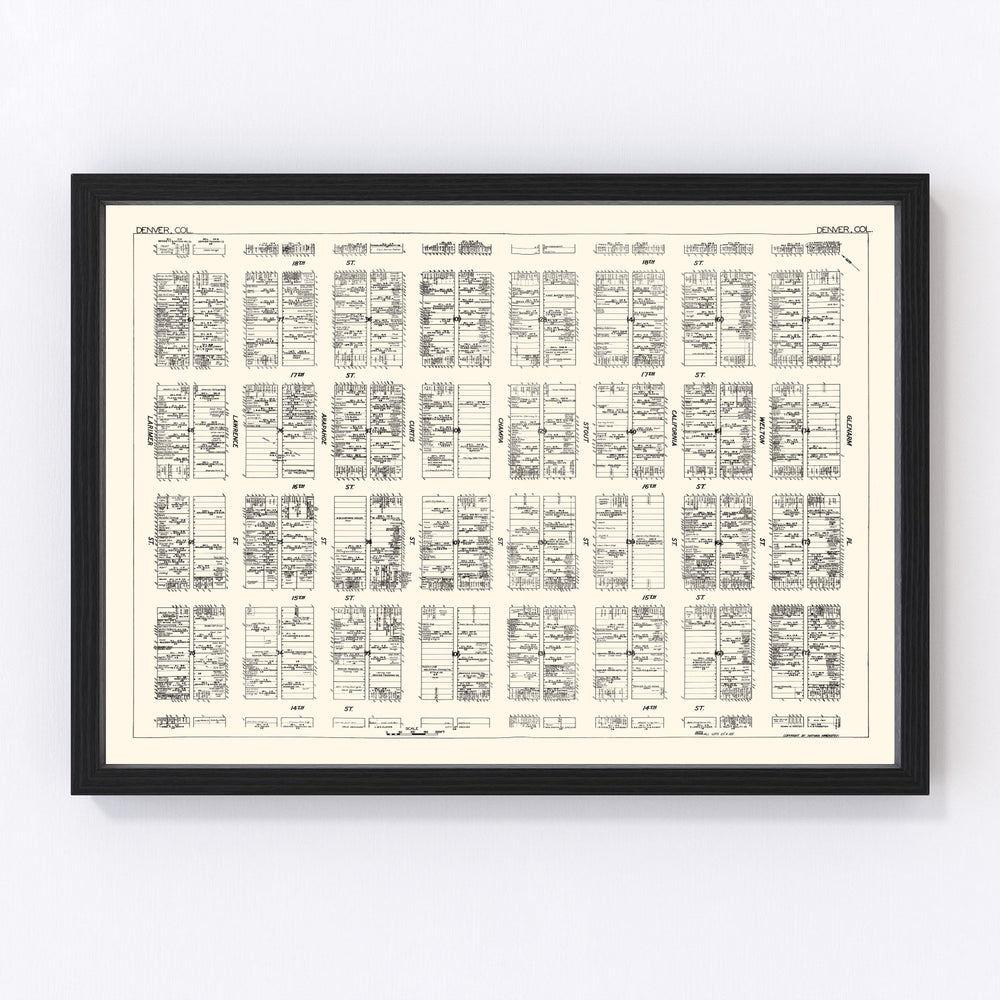 Denver Vintage Map 1929