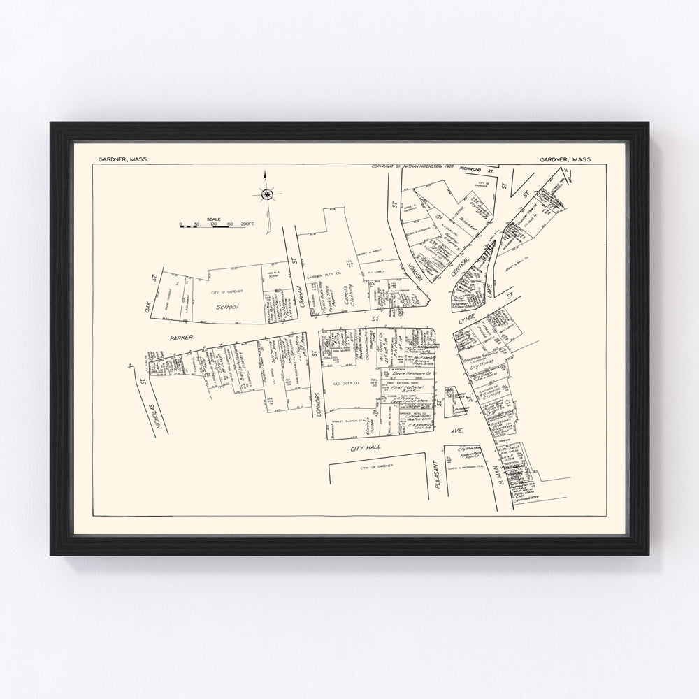 Gardner Vintage Map 1929