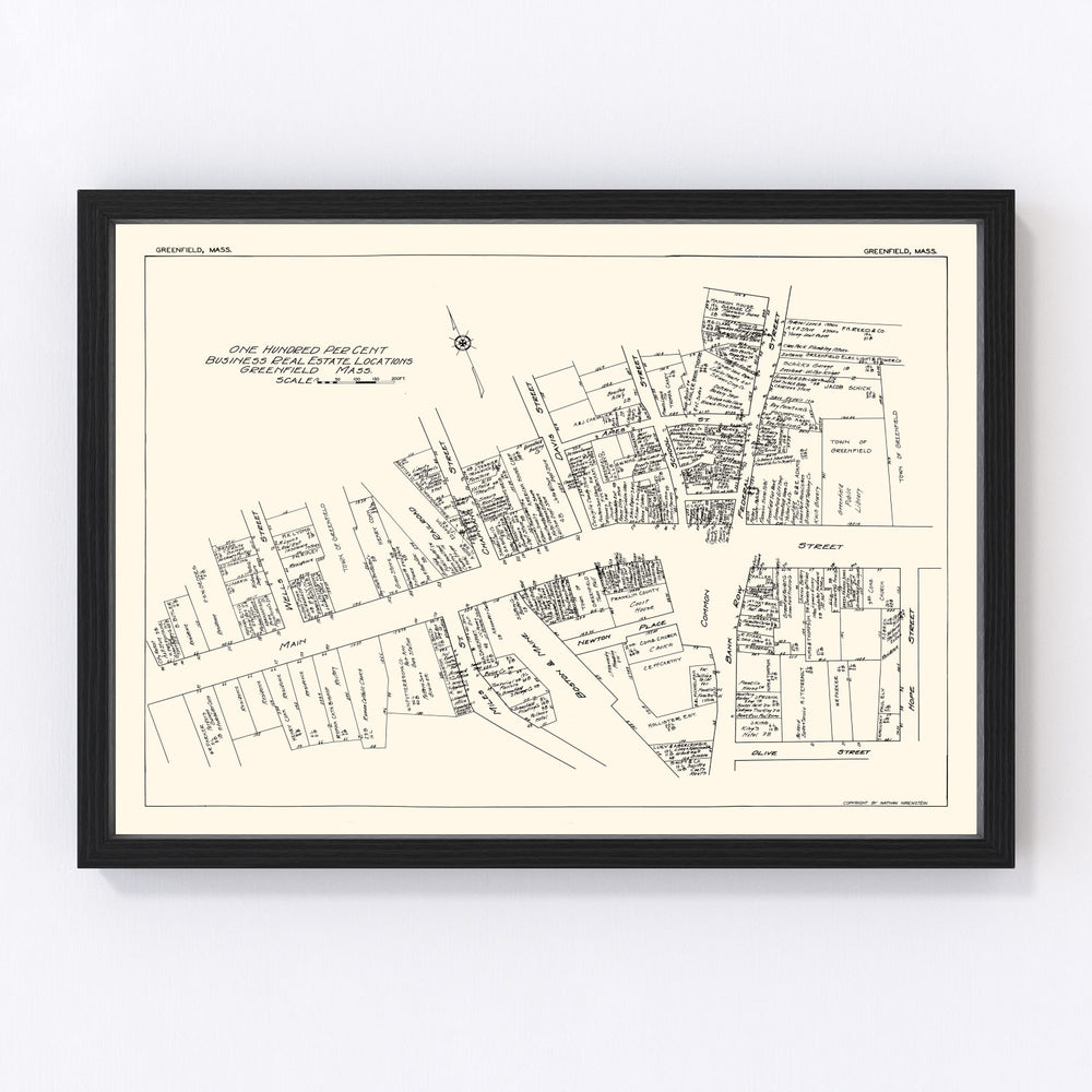 Greenfield Vintage Map 1929