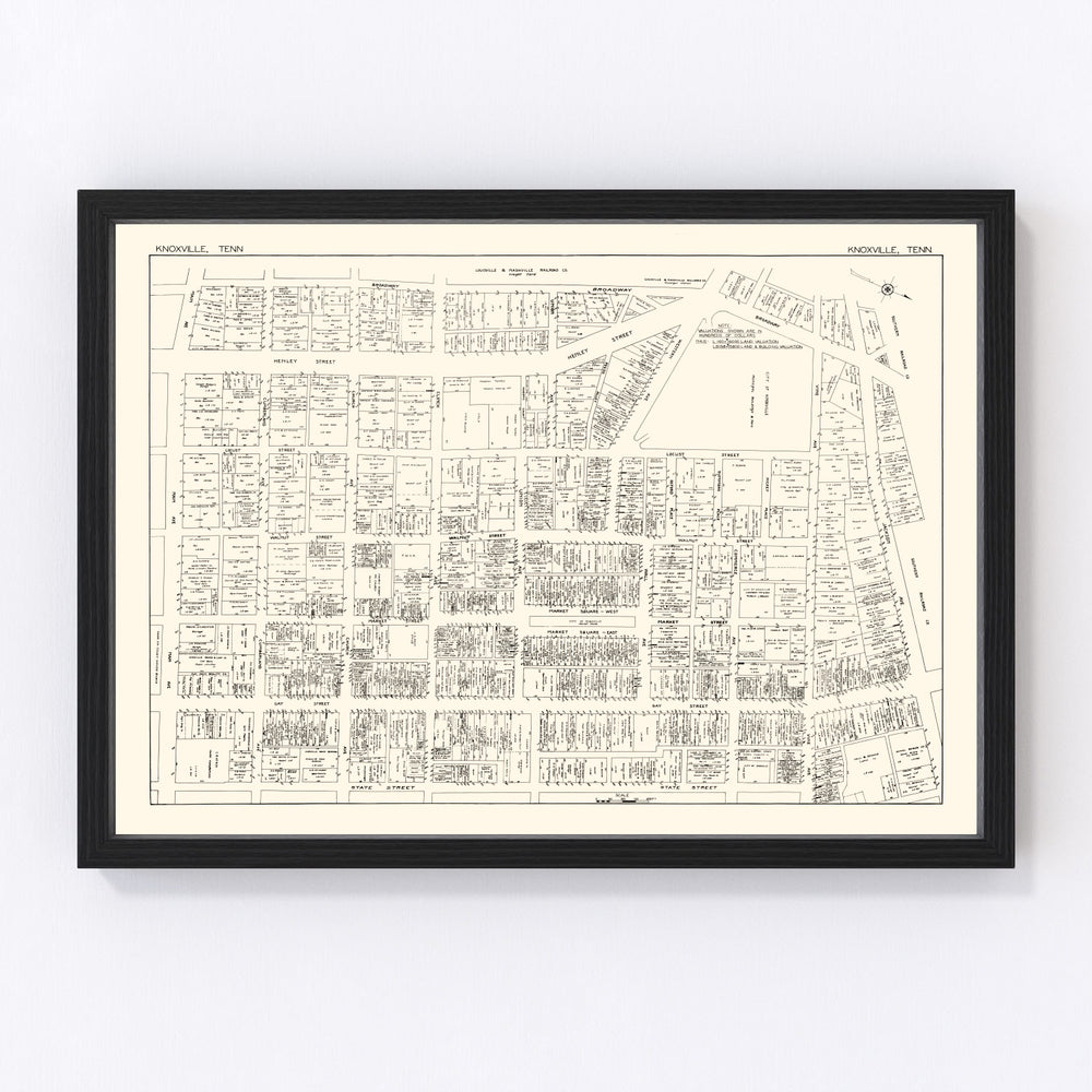 Knoxville Vintage Map 1929