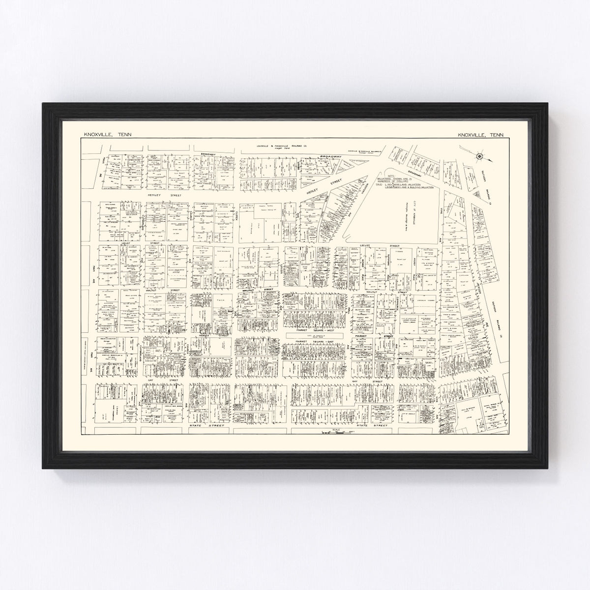 Knoxville Vintage Map 1929