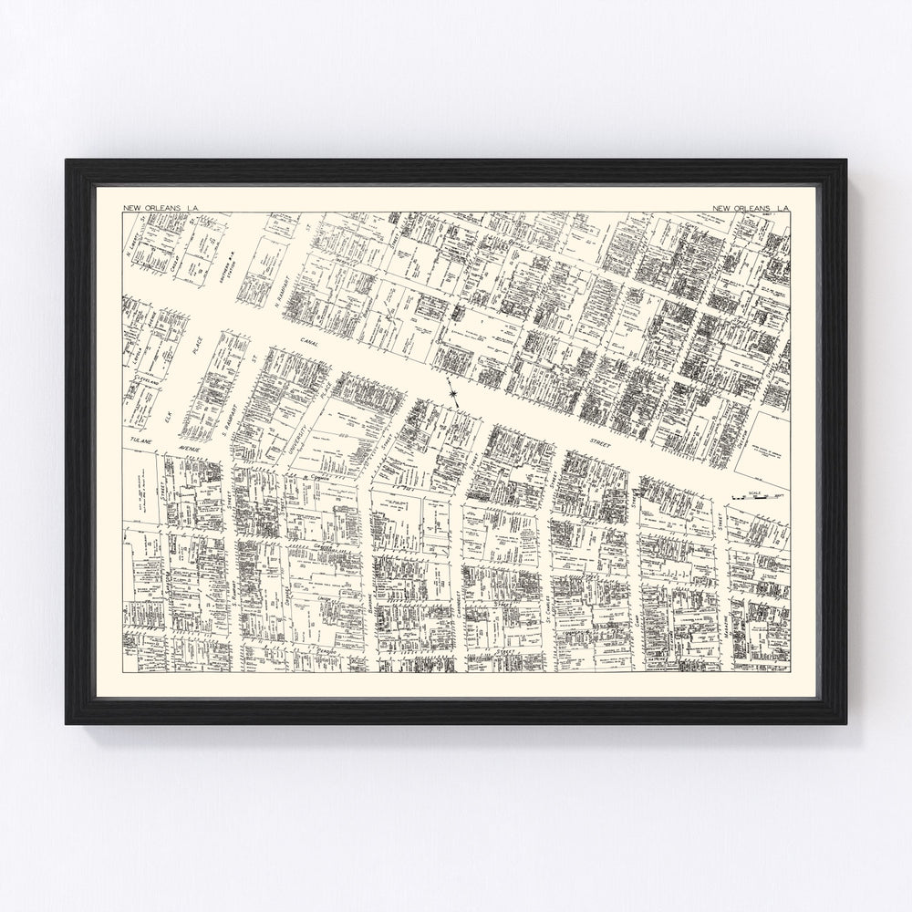 New Orleans Vintage Map 1929