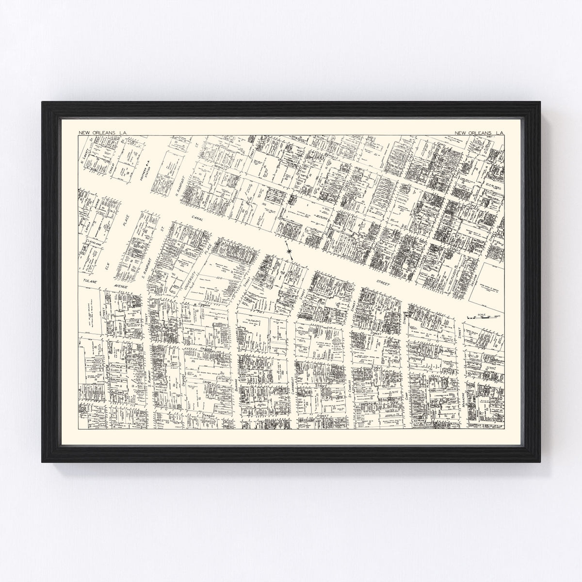 New Orleans Vintage Map 1929
