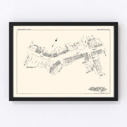 Northampton Vintage Map 1929