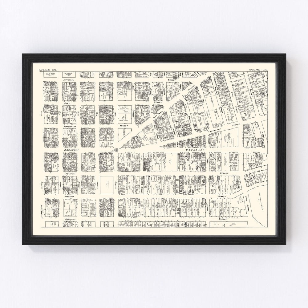 Oakland Vintage Map 1929