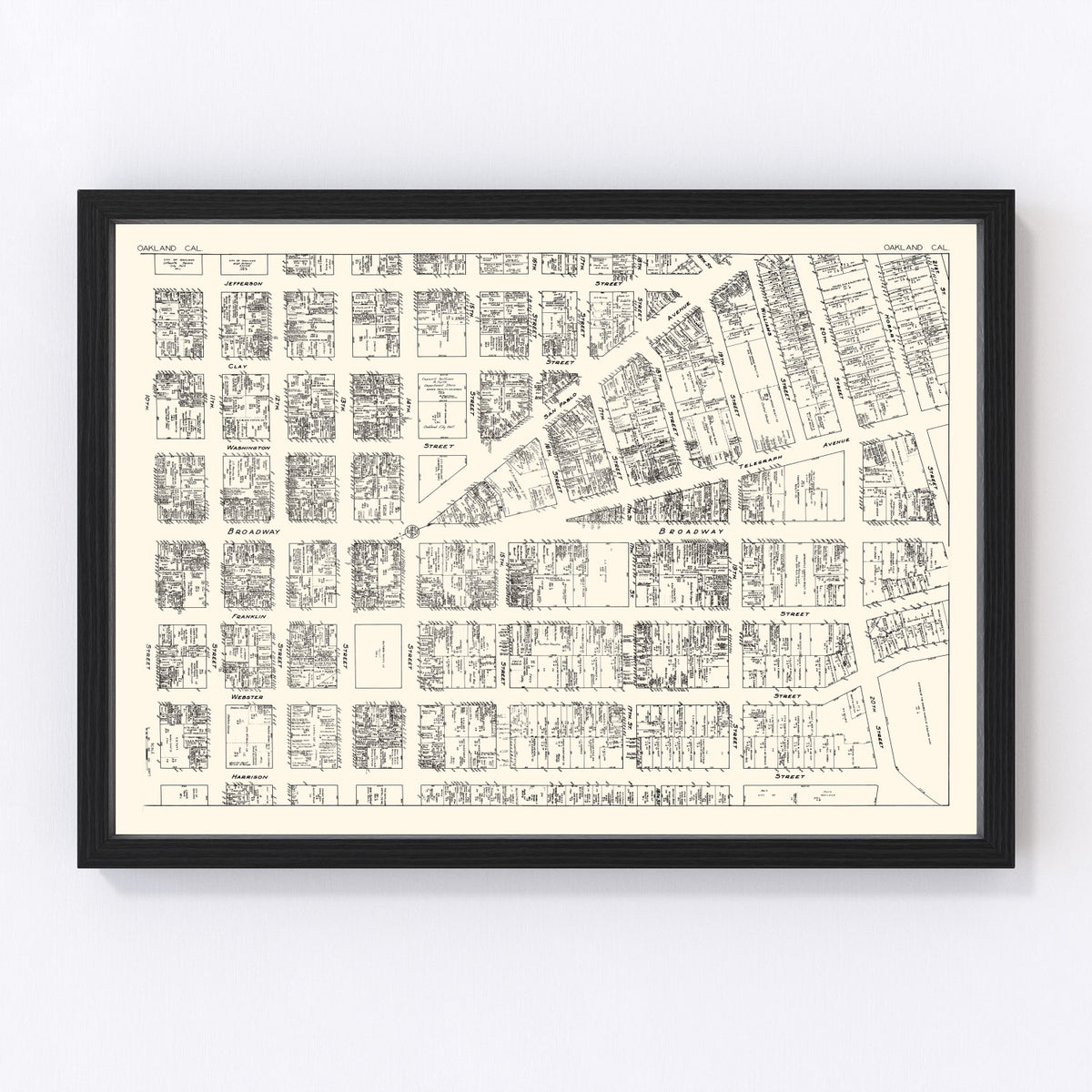 Oakland Vintage Map 1929