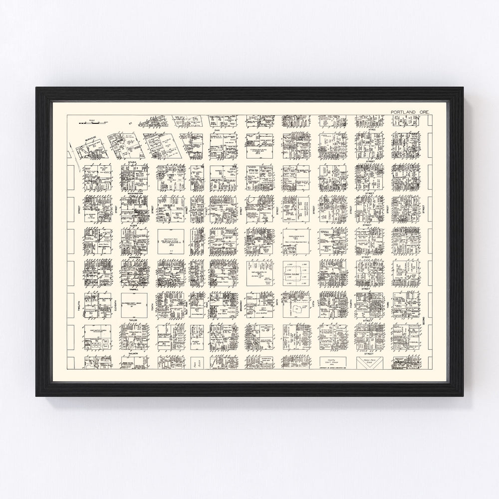 Portland Vintage Map 1929