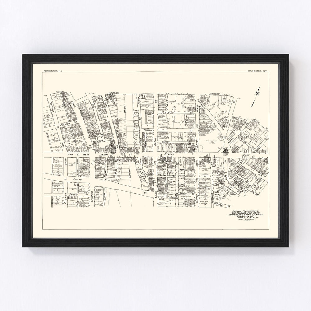 Rochester Vintage Map 1929