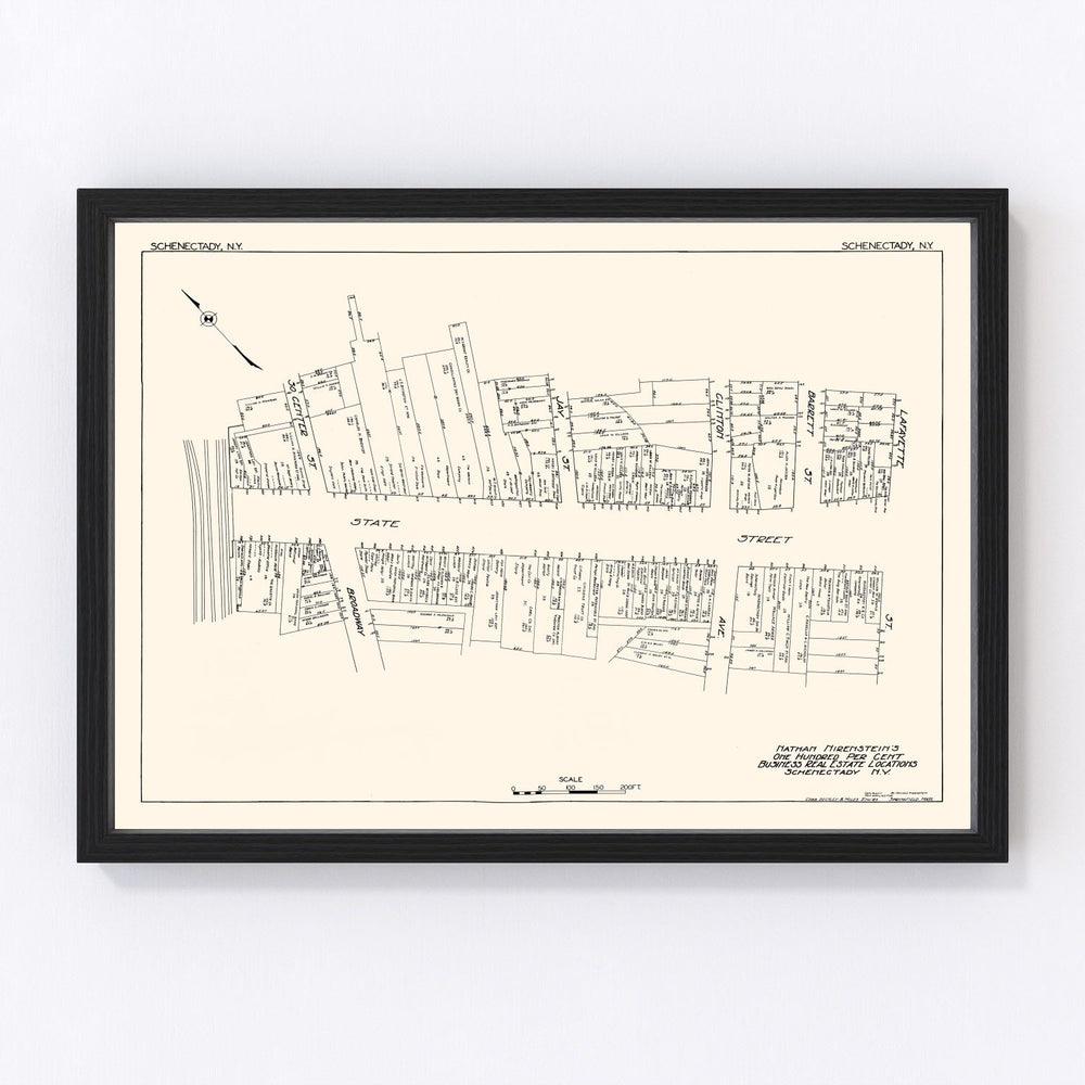 Schenectady Vintage Map 1929