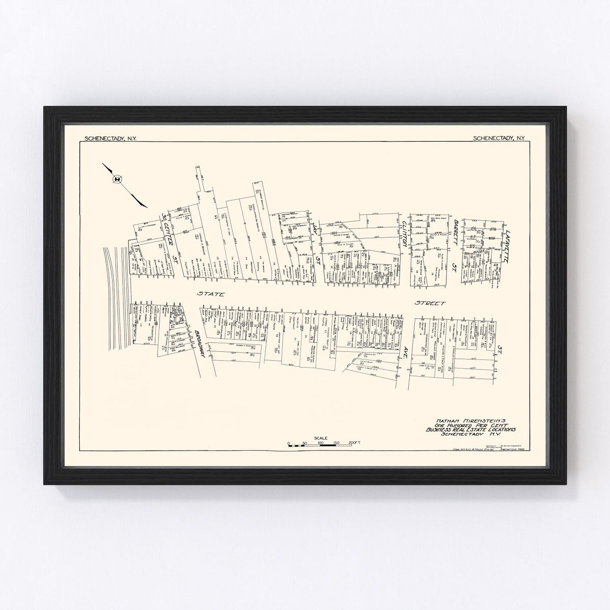Schenectady Vintage Map 1929