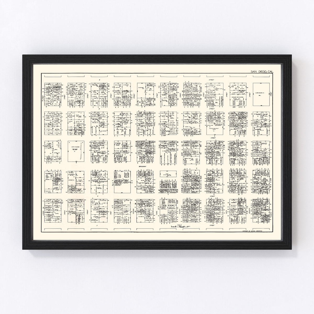 San Diego Vintage Map 1929
