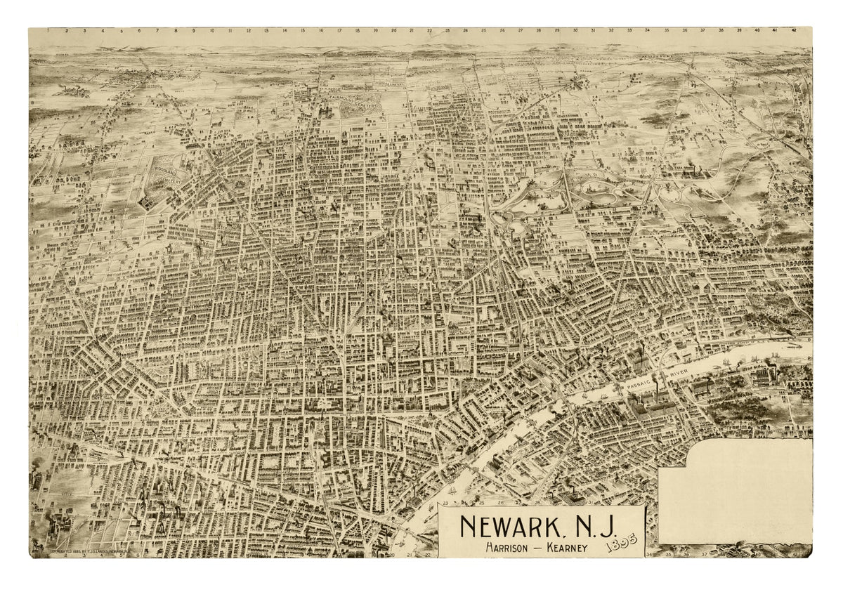 Preview of Vintage Map of Newark, New Jersey 1895