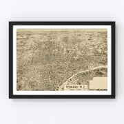 Newark Vintage Map 1895