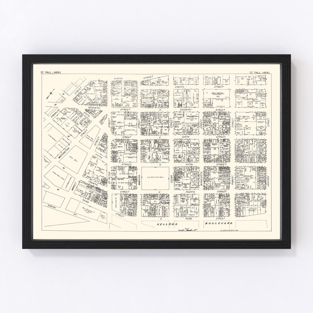 St. Paul Vintage Map 1929